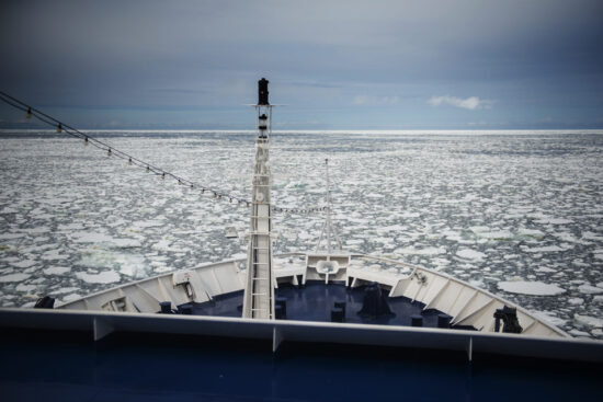 Among the ice