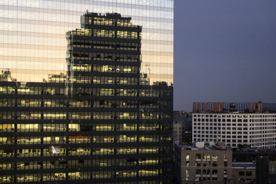 Reflected sunset