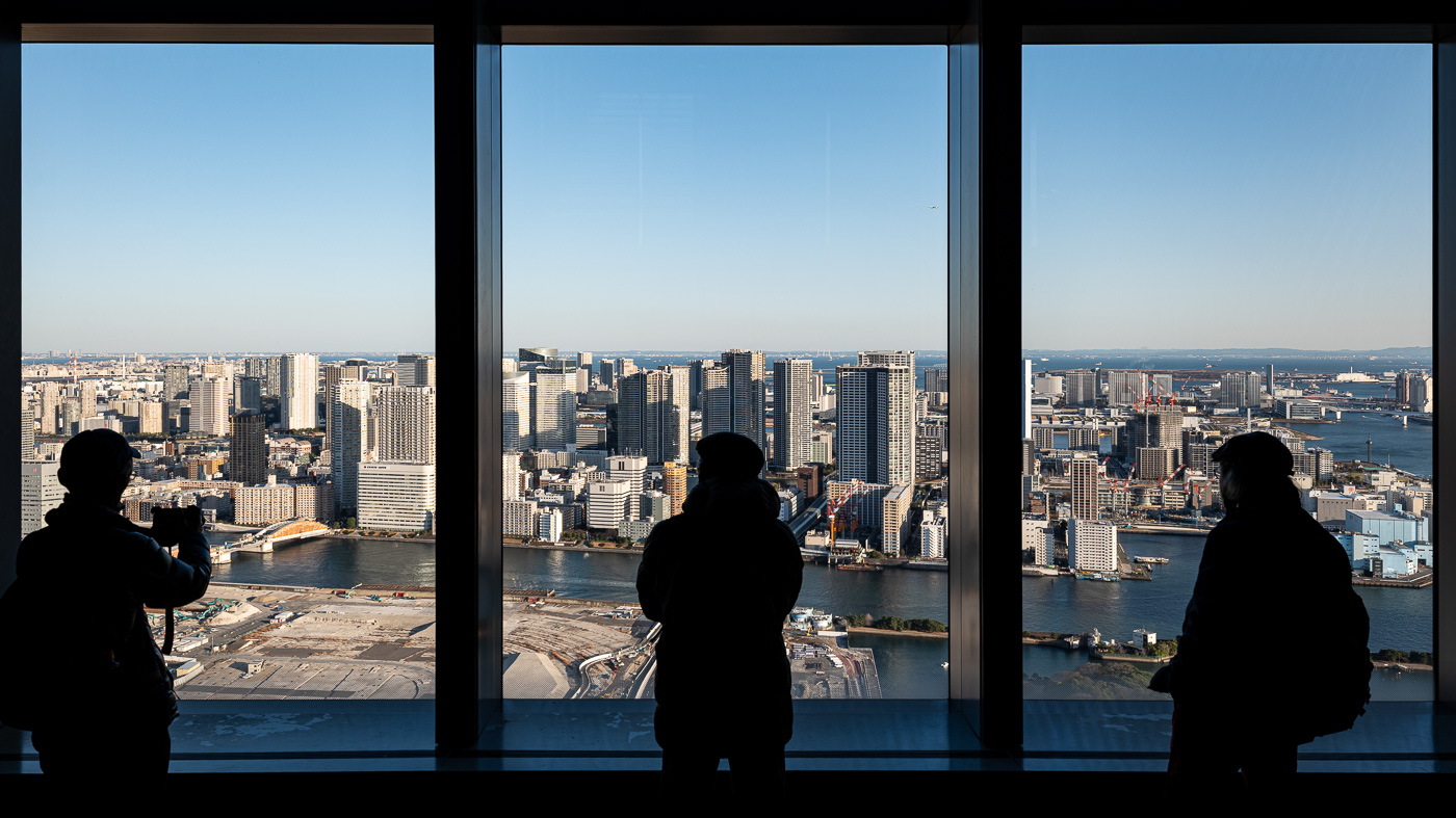 Looking out over Tokyo Bay